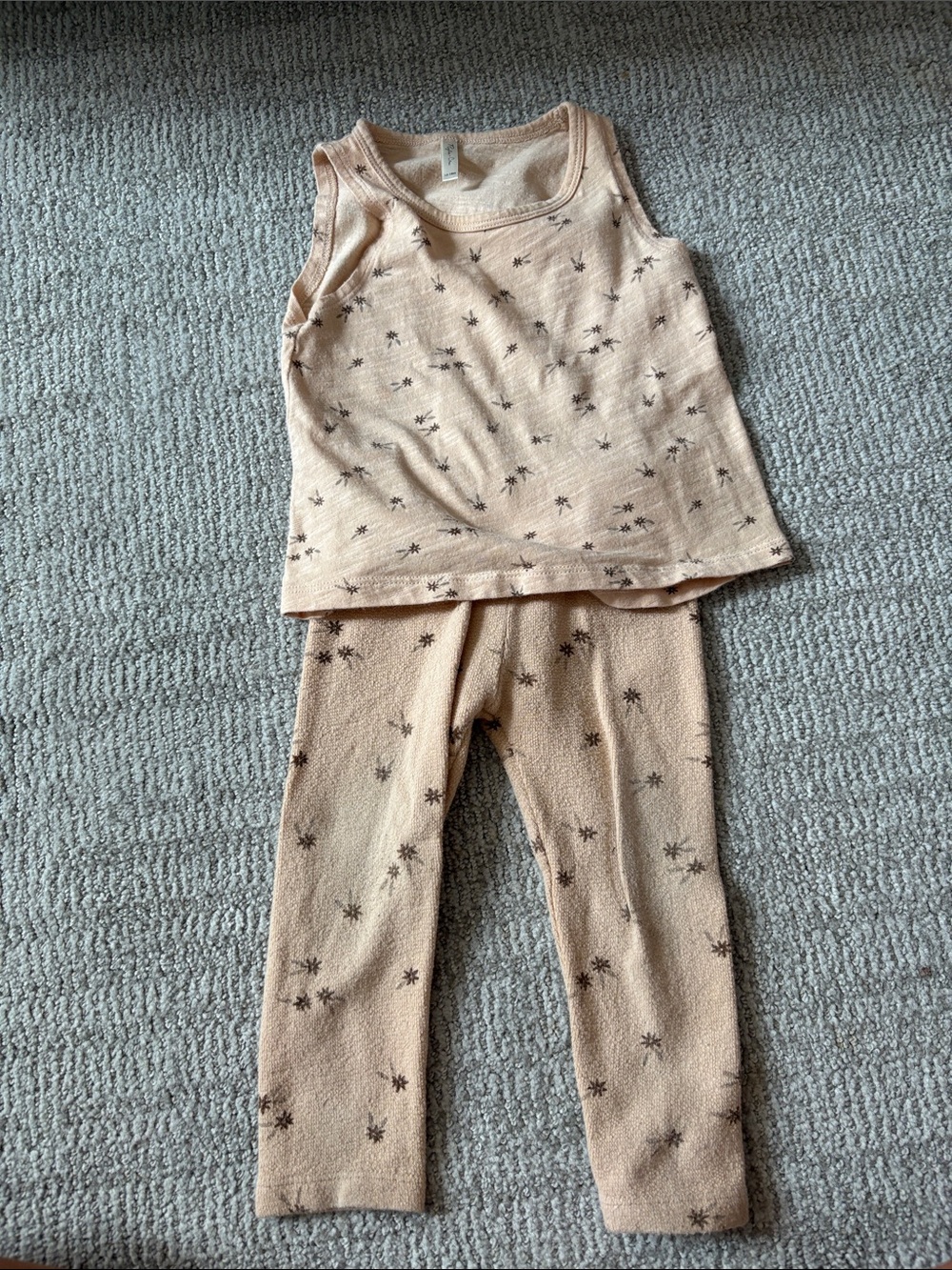 Rylee + Cru Peach Star Tank & Legging Set